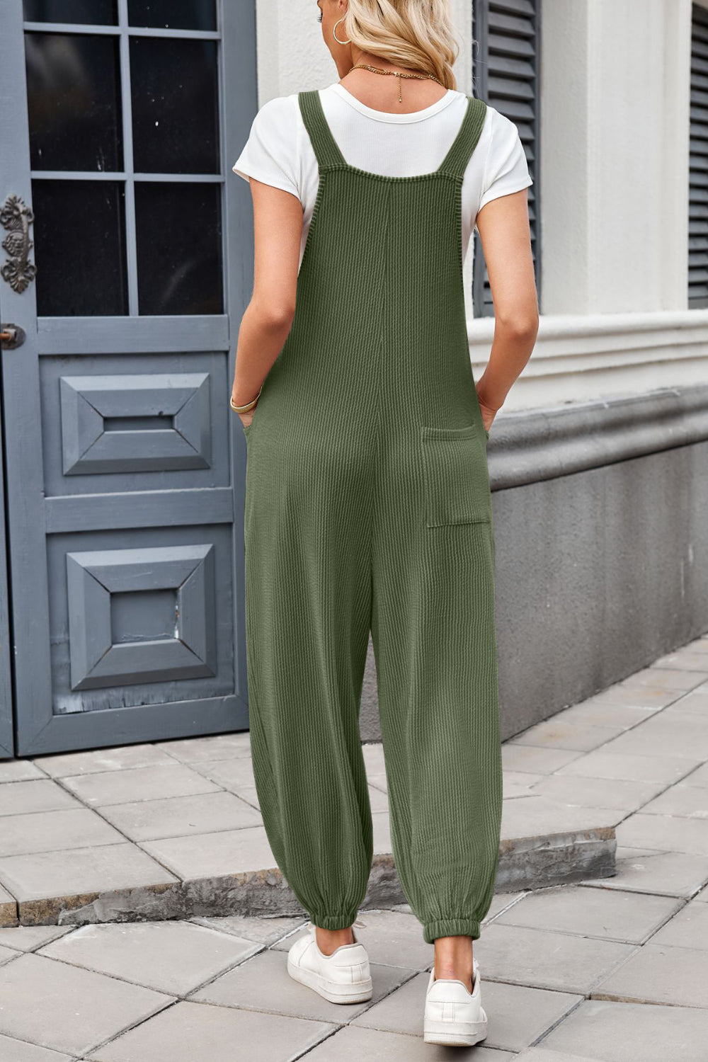 Knotted Strap Overalls with Pockets DJPT