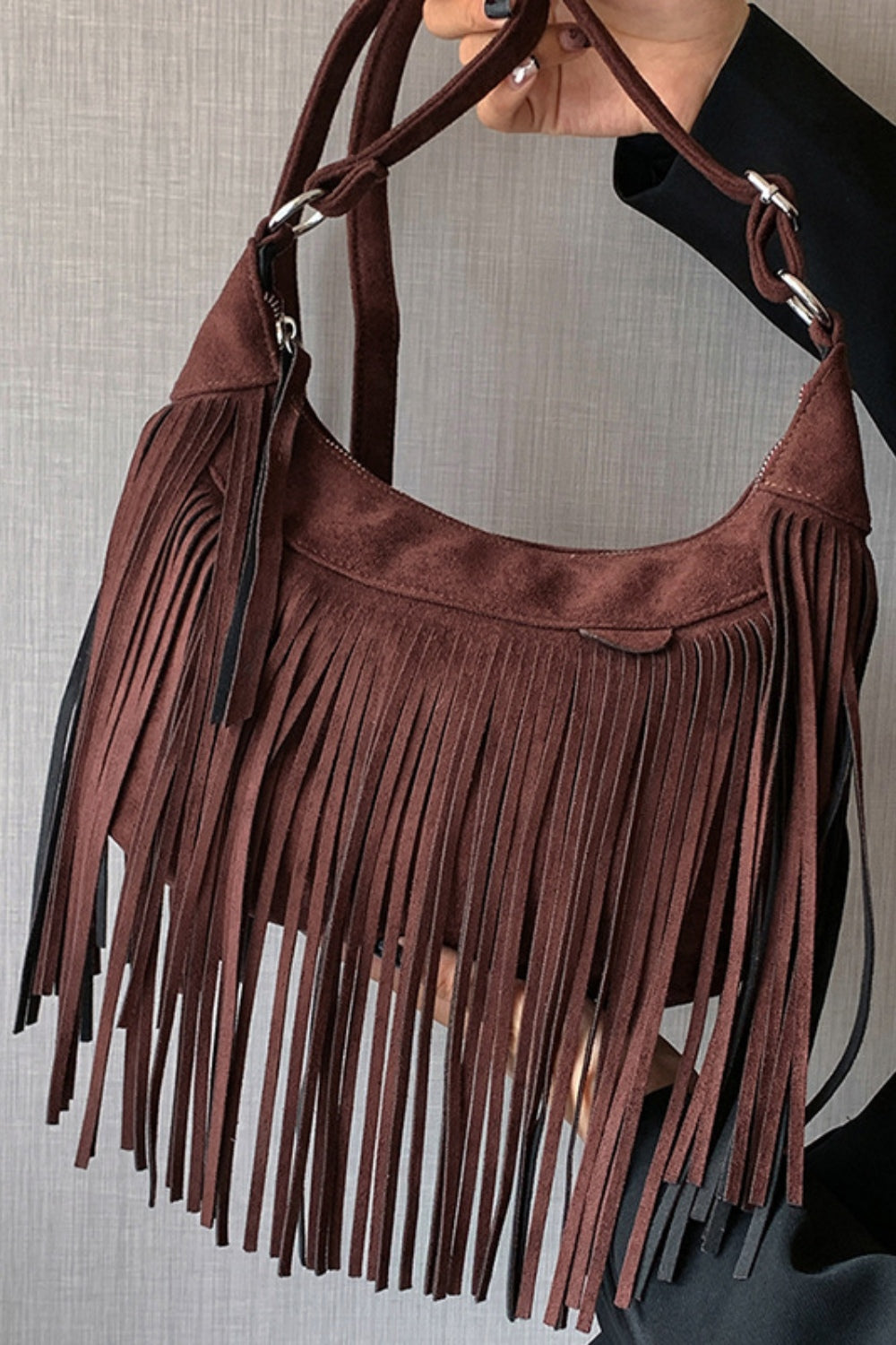 Fringe Adjustable Strap Shoulder Bag DJPT