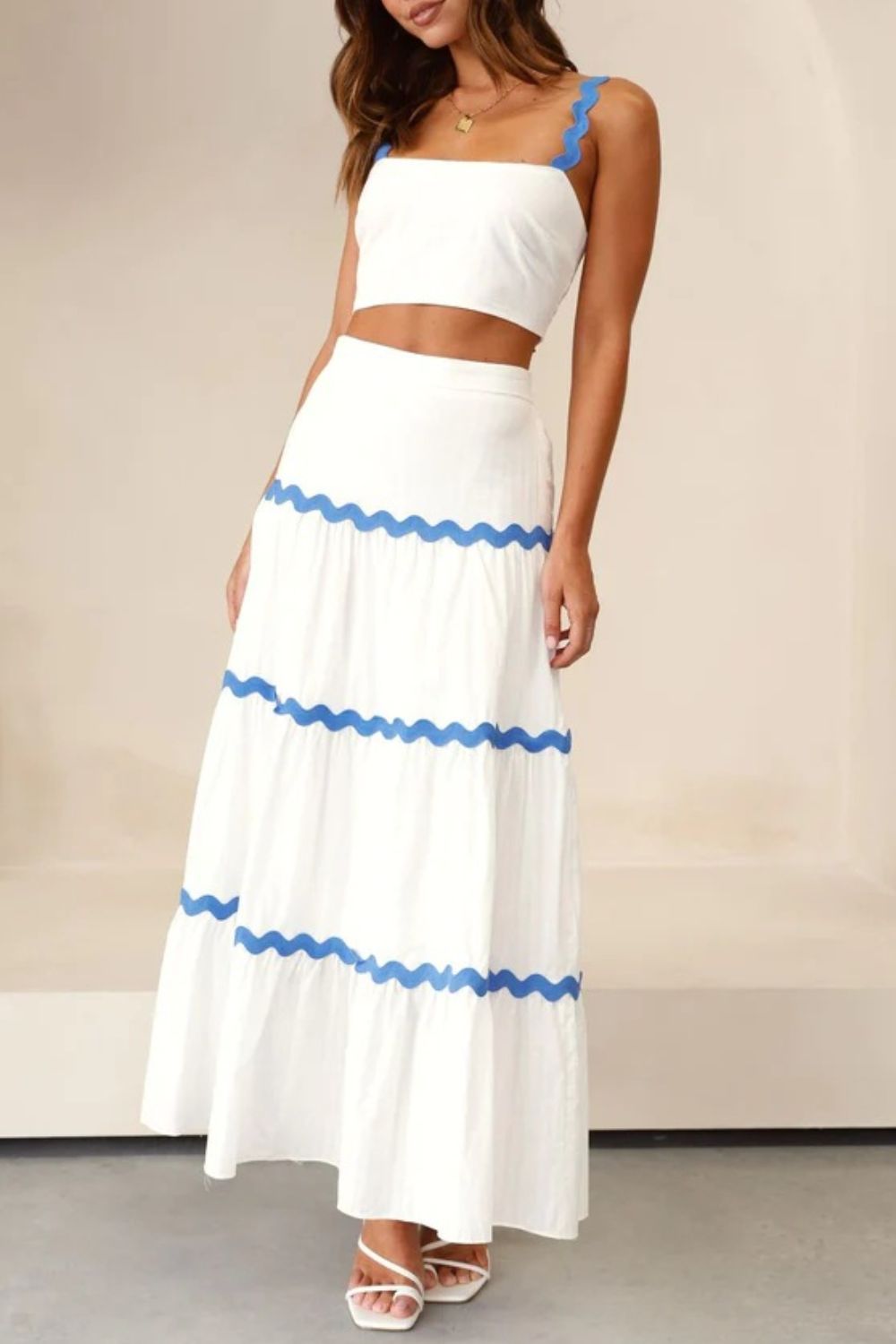 Trim Cami and Maxi Skirt Set DJPT