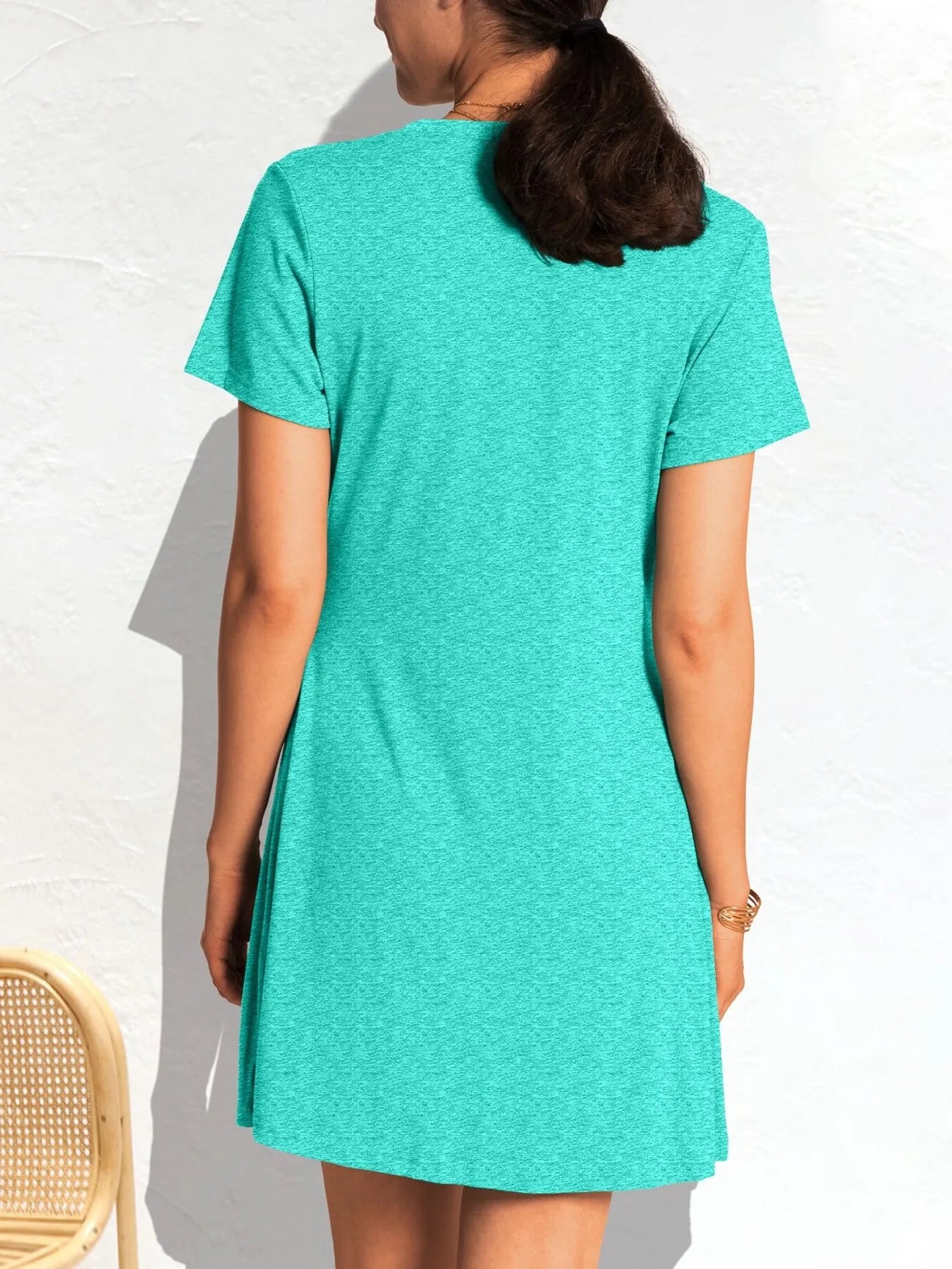 Short Sleeve Mini Tee Dress DJPT