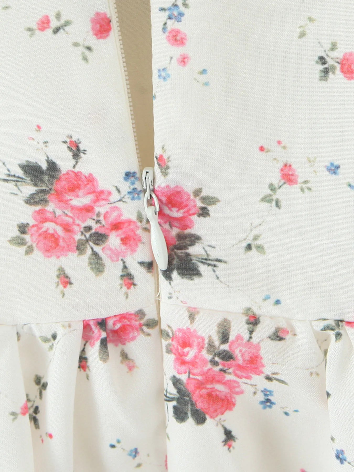 Floral Lace Trim Mini Dress DJPT