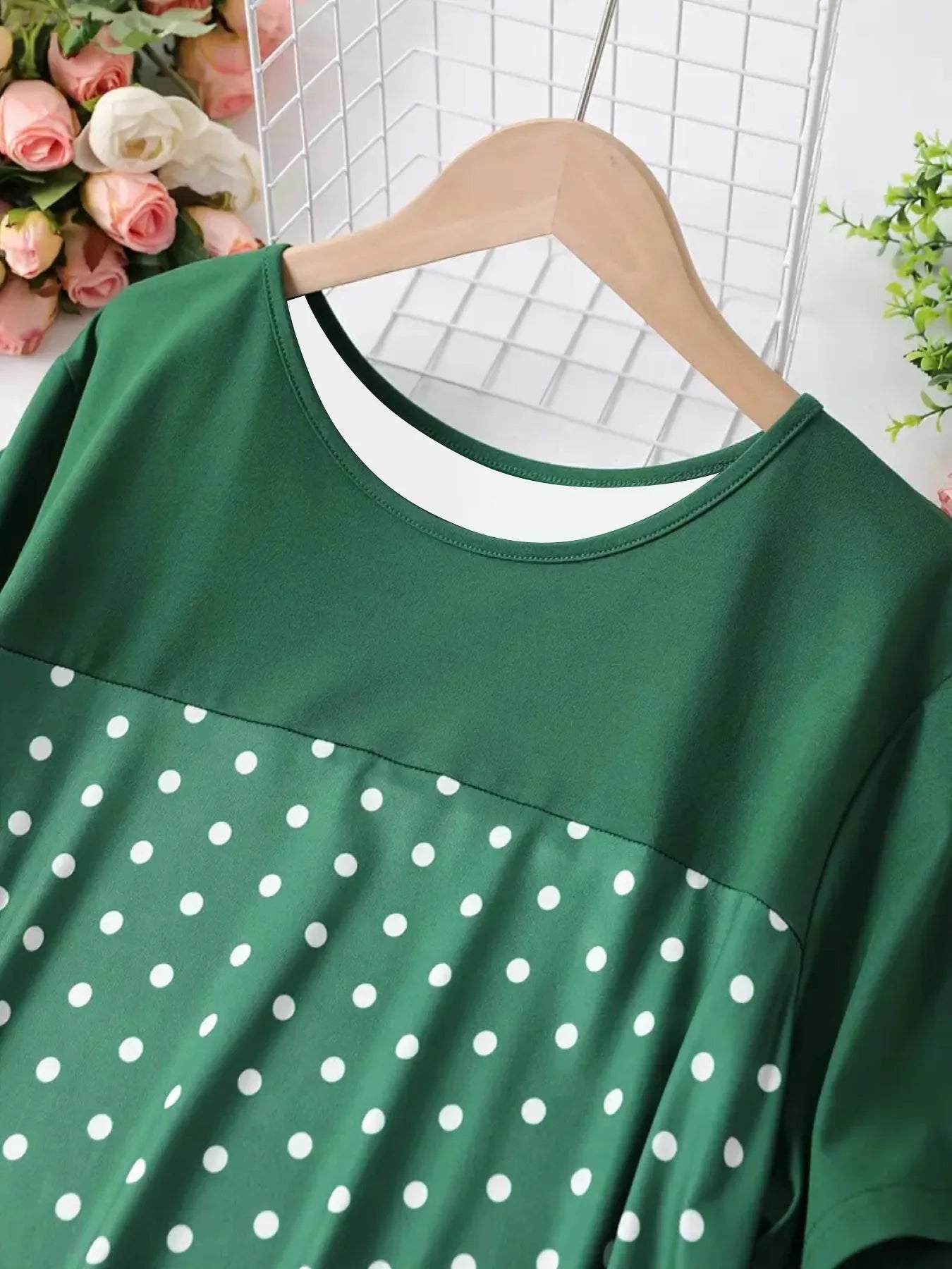 Dot Short Sleeve Lounge Dress DJPT