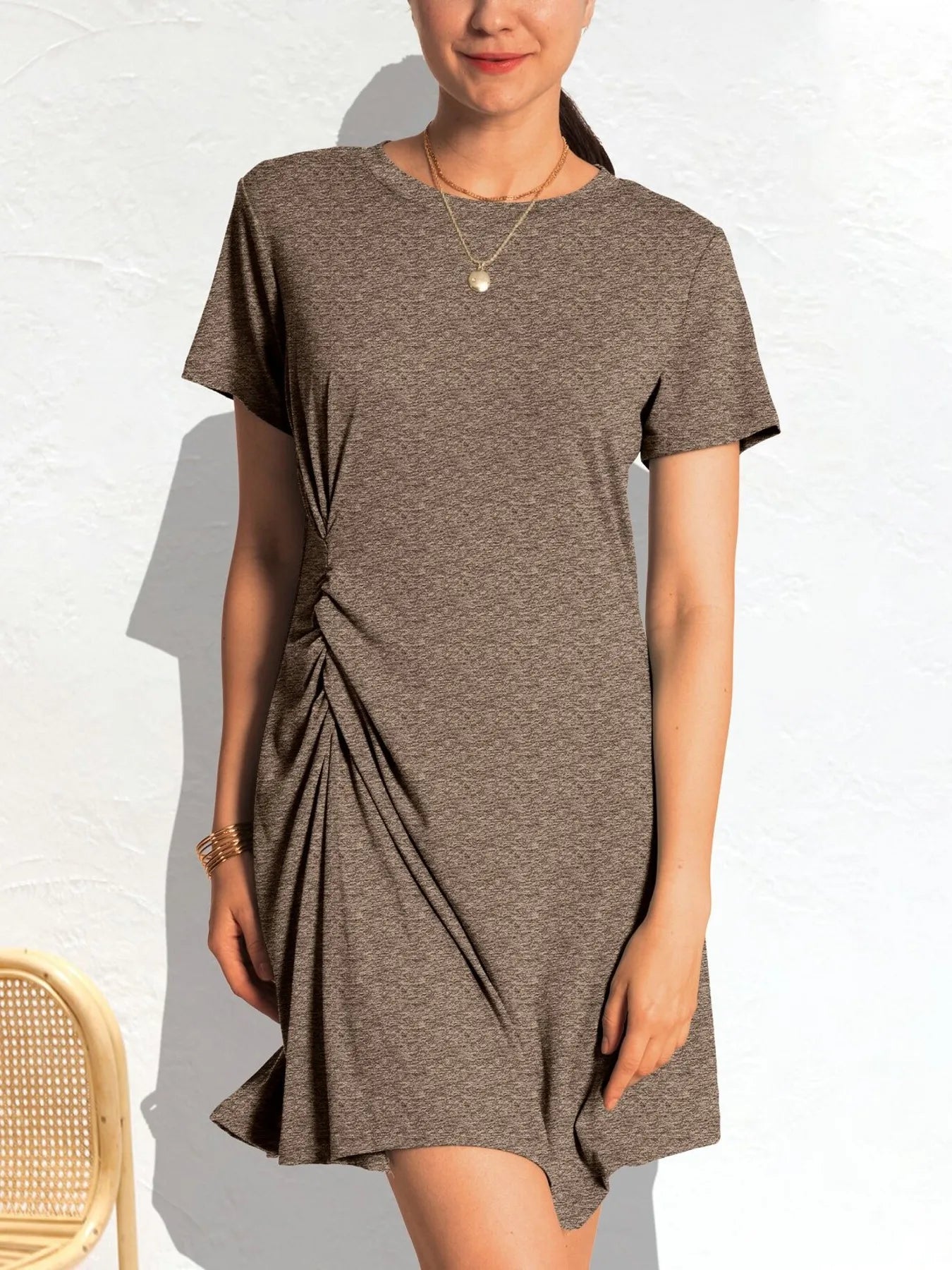 Short Sleeve Mini Tee Dress DJPT