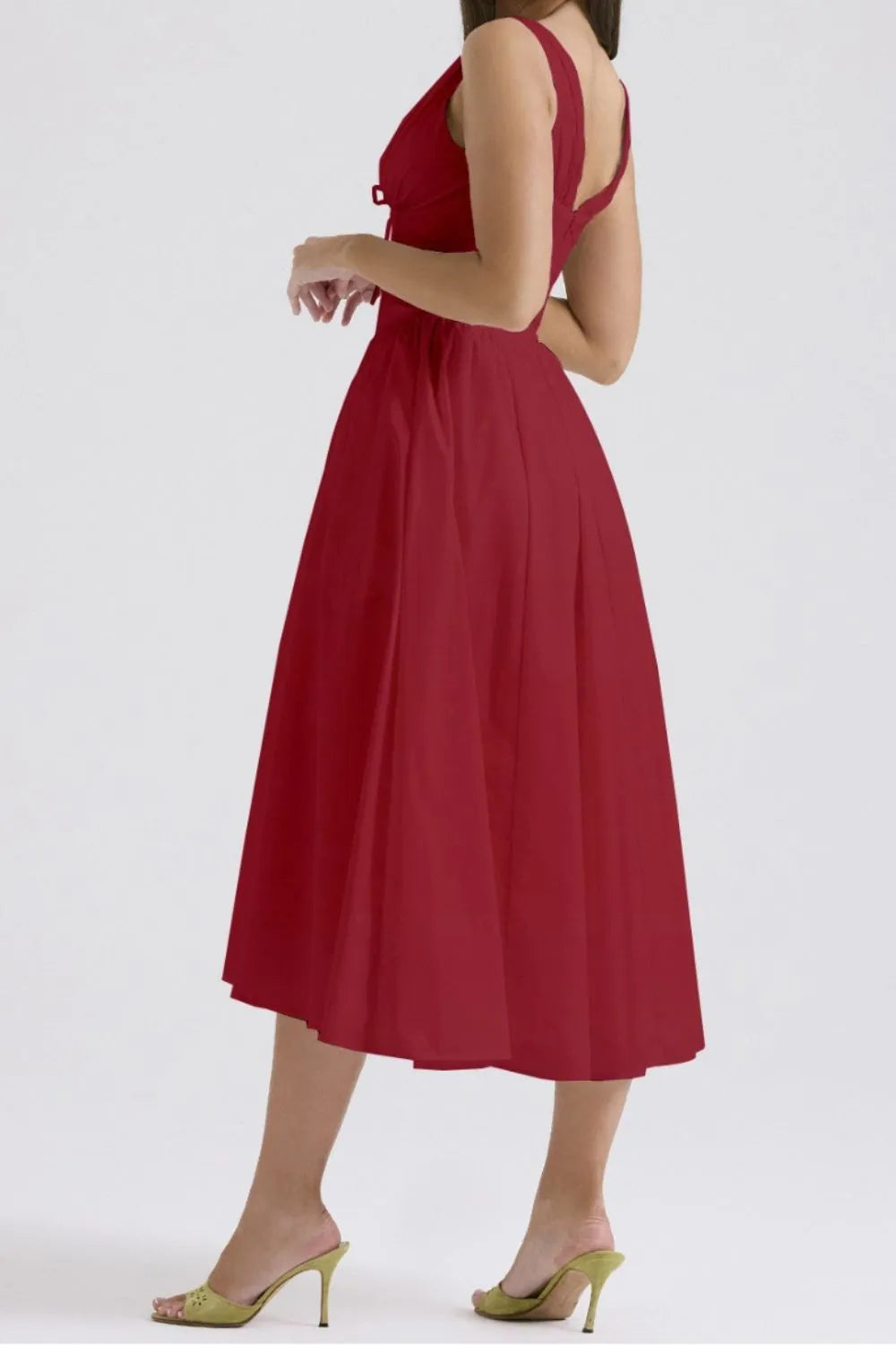 V-Neck Sleeveless Dress with Pockets DJPT