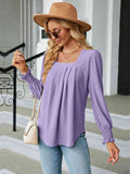 Neck Puff Sleeve Blouse DJPT