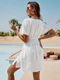 V-Neck Short Sleeve Dress DJPT