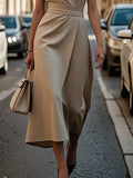 Neck Sleeveless Midi Dress DJPT