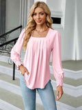Neck Puff Sleeve Blouse DJPT