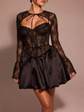 Neck Lace Dress and Cover Up Set DJPT