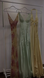 Mermaid V Neckline Satin Yellow Long Prom Dresses Formal Evening Dresses SD2709