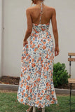 Halter Neck Tiered Maxi Dress DJPT