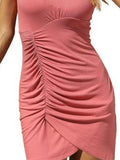 Size Ruched Round Neck Sleeveless Dress Plus Size DJPT