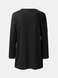 Size Round Neck Long Sleeve T-Shirt DJPT