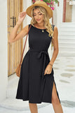 Round Neck Sleeveless Dress DJPT