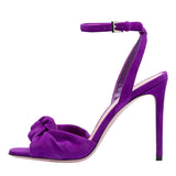 Lady Red Purple Black Knot High Heel Cool Drag Women Shoes Direct Sales Chengdu High Quality Shoes