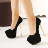 New Night Shop Sexy Velvet Waterproof Table Shoes Large Size Hate Sky Tall Women Singles Shoes High Quality Shoes