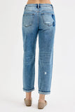 Full Size Mid Rise Fit-boyfriend Heart Shade Jeans Plus Size DJPT