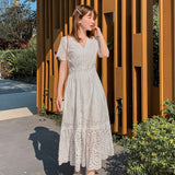 Dress 2024 New Super Fairy Bali White Seaside Tour Dress Maldives Thin Meat Dress