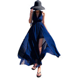 Seaside Resort Beach Dress 2025 New Skinny Back Hanging Neck Dress Red Open Fork Dress Fairy