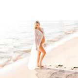 Pregnant Woman Shoots Photo Lace Dress Pregnant Woman Before Opening Lace Drag Dress 8849 Maternity