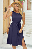 Round Neck Sleeveless Dress DJPT