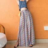 Long Pants Women's National Style Wide Leg Pants Feel Thai Tourism Wearing Seaside Resort Beach Pants Summer