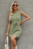 Round Neck Sleeveless Sweater Dress DJPT