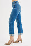 Full Size High Rise Boyfriend Fit Ankle Jeans Plus SIze DJPT