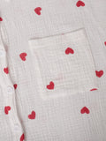 Heart Print Shirt and Shorts Set DJPT