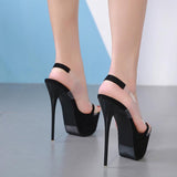 New Waterproof Table Night Club Shoes Snake-Shoe Women's Fine Heel Sandals High Quality Shoes