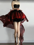 Ball Gown Sweetheart Burgundy Short Birthday Dresses Birthday Outfits SD505