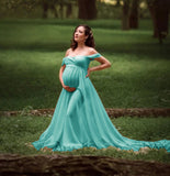 Women's Lace With Spinning Pregnant Women Floating Tail Fluttering Sleeves Photography Dress 1110 Maternity