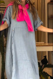 Size Relaxed Fit Short Sleeves Dress Plus Size DJPT