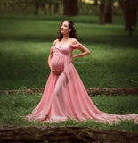 Women's Lace With Spinning Pregnant Women Floating Tail Fluttering Sleeves Photography Dress 1110 Maternity