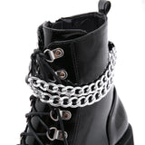 Large-Size Women's Shoe Chain New Thick-Soled Waterproof Table Women's Shoes Thick High Heel Short Boots High Quality Shoes