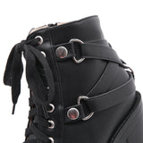 Autumn And Winter Large Size New Strap Thick-Soled Waterproof Table Women's Shoes Thick High Heel Short Boots High Quality Shoes