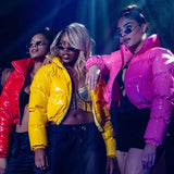 Lakes Lianjiang Women's Clothing Autumn And Winter New Fashion Bright Face Collar Down Bread Cotton Clothes DJPT