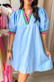 Puff Sleeve Swing Dress DJPT
