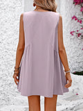 V-Neck Sleeveless Mini Dress DJPT