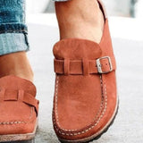Toe Low Heel Buckle Loafers DJPT