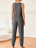 Knit V-Neck Tank and Pants Lounge Set DJPT