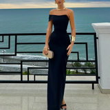 Sheath Off The Shoulder Black Long Prom Dresses Party Dress SD1329