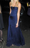 Mermaid Strapless Floor Length Navy Blue Evening Dress Prom Dresses SD1657