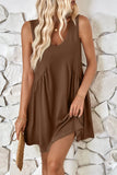 Plunge Wide Strap Mini Tank Dress DJPT