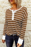 Waffle Knit Henley Long Sleeve Top DJPT
