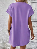 Round Neck Short Sleeve Dress DJPT