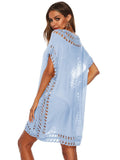 V-Neck Short Sleeve Cover-Up DJPT