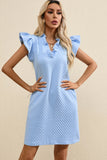 V-Neck Cap Sleeve Mini Dress DJPT