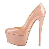 Women's Round Head Waterproof Table Ultra-High Heel Shoes Large-Size Single Shoes Sexy Platform Heels High Quality Shoes