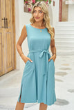 Round Neck Sleeveless Dress DJPT
